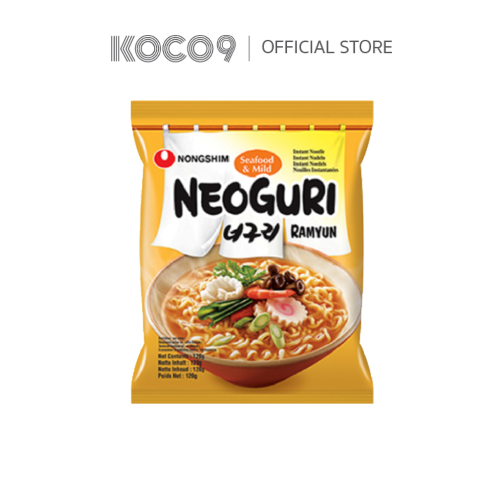 Nongshim Neoguri Ramyun Seafood&Mild นงชิม นอกูรี รามยอน ซีฟู้ดแอนด์ไมลด์ บะหมี่กึ่งสำเร็จรูปรสอาหารทะเล