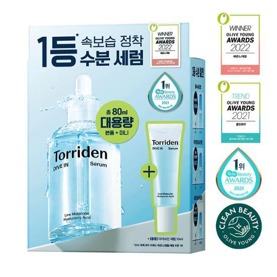 [Large-capacity plan] Toriden Dive-in low-molecular-weight hyaluronic acid serum 70ml large-capacity plan (+serum 10ml)